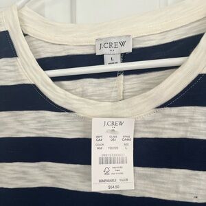 J Crew striped cotton dress with tags. Never worn